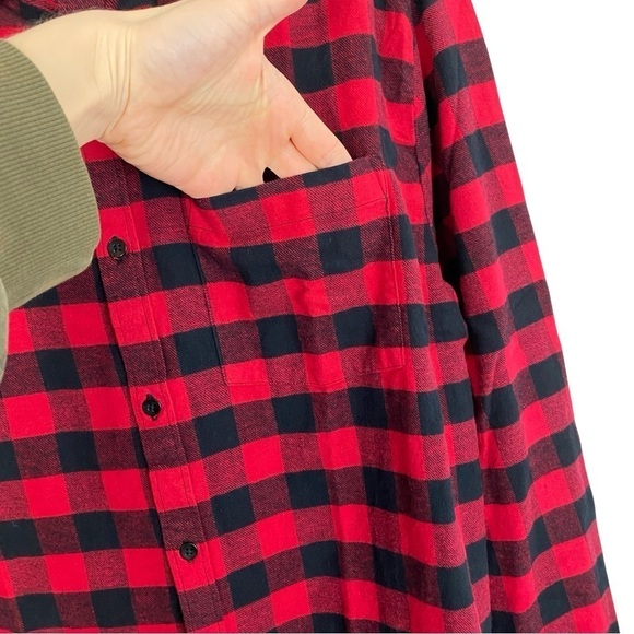 Bob Marley One Love Flannel Shirt Mens XL Shacket Buffalo Plaid Red Black Unisex - Picture 4 of 13